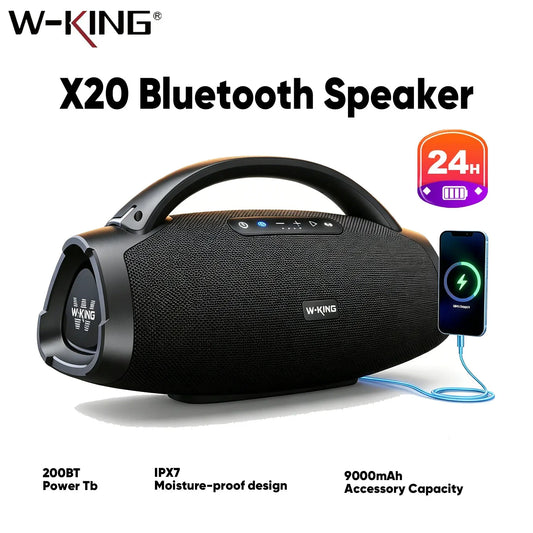 W-KING Bluetooth Party Speaker With Powerful Bass And Waterproof Design