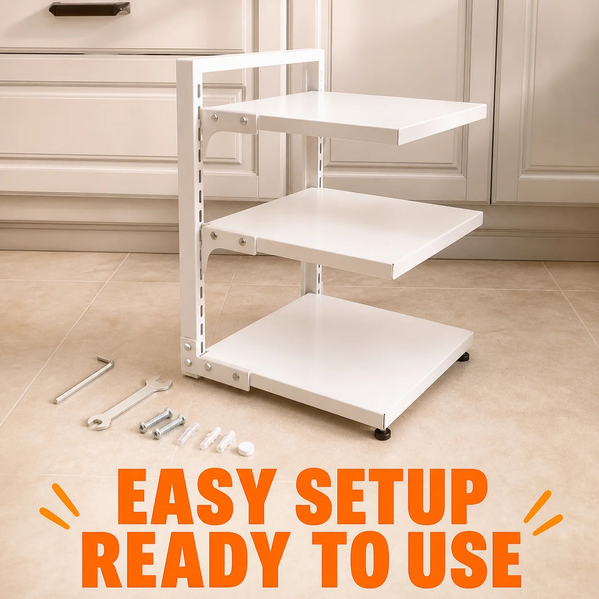 Adjustable Under Sink Storage Rack With Pull Out Shelves