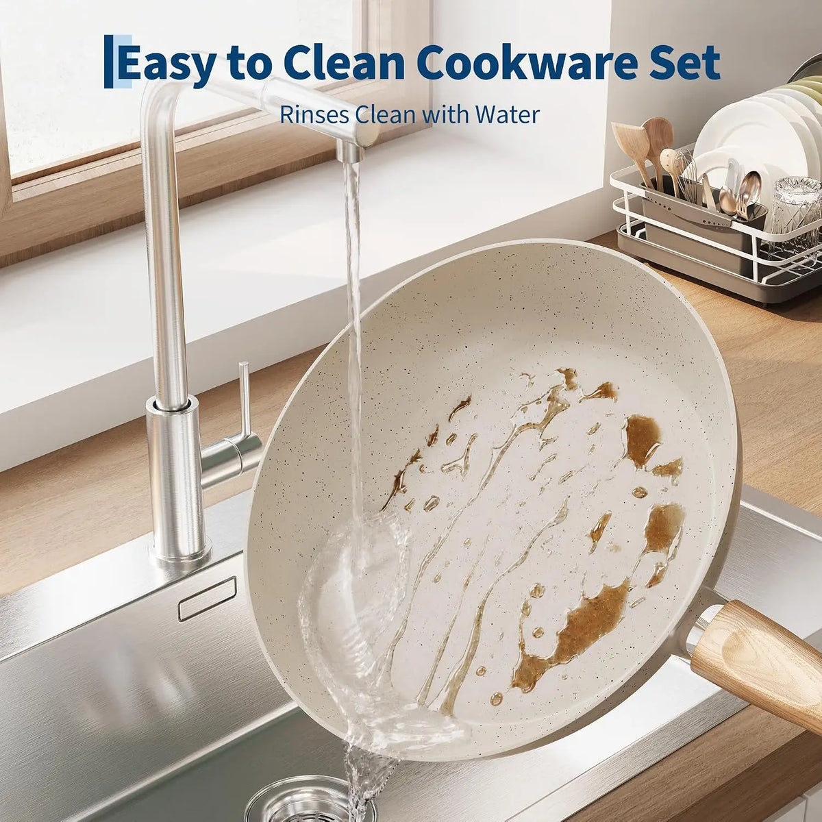 Garvee Ceramic Nonstick Cookware Set With Induction Compatibility