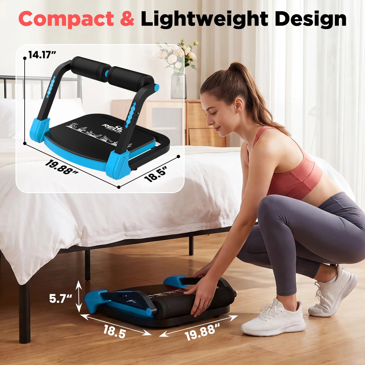 Adjustable Core Training Machine With Automatic Rebound Sit Up Exercise Equipment